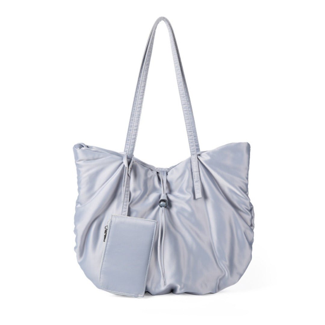 Casual Nylon Large Capacity Hobo Bag - Portable Tote Bag for Women with Design Pleated Shoulder Bag - WIVAStore
