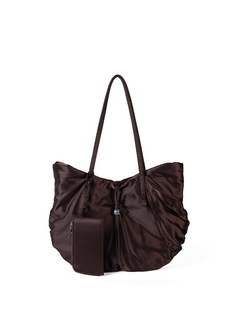 Casual Nylon Large Capacity Hobo Bag - Portable Tote Bag for Women with Design Pleated Shoulder Bag - WIVAStore