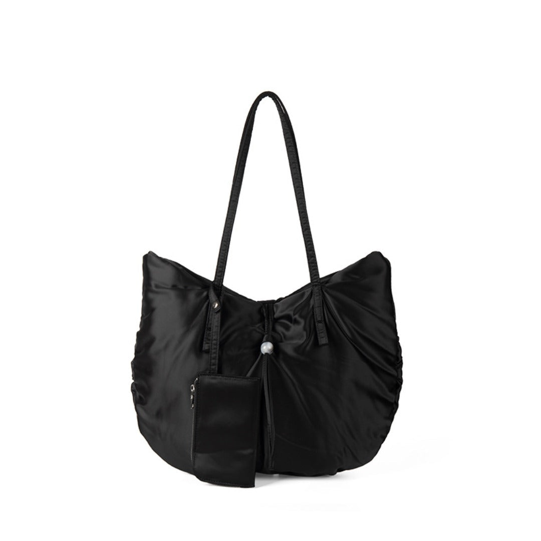 Casual Nylon Large Capacity Hobo Bag - Portable Tote Bag for Women with Design Pleated Shoulder Bag - WIVAStore