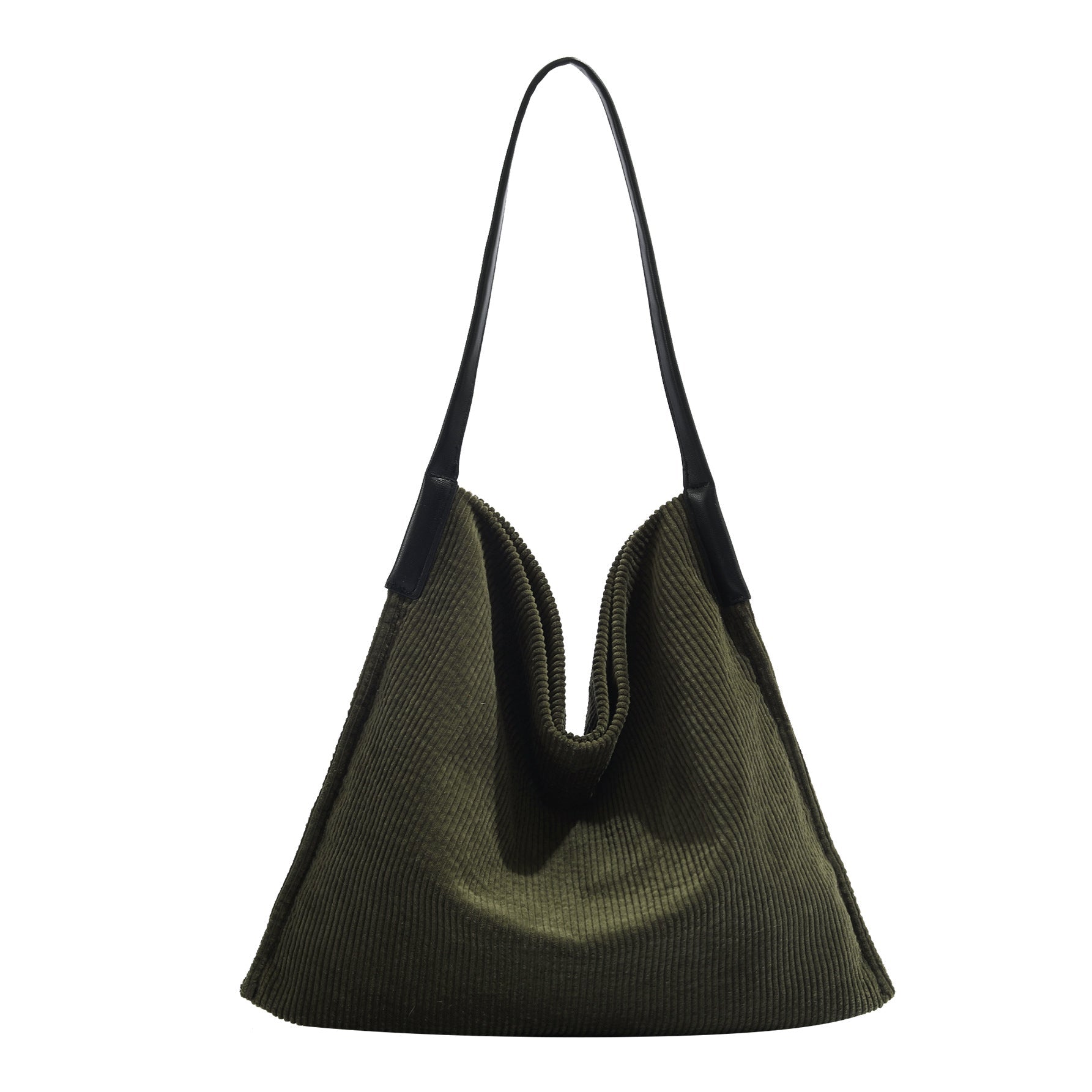 Corduroy large capacity hobo bag, tote bag women, casual commuting shoulder bag large, - WIVAStore