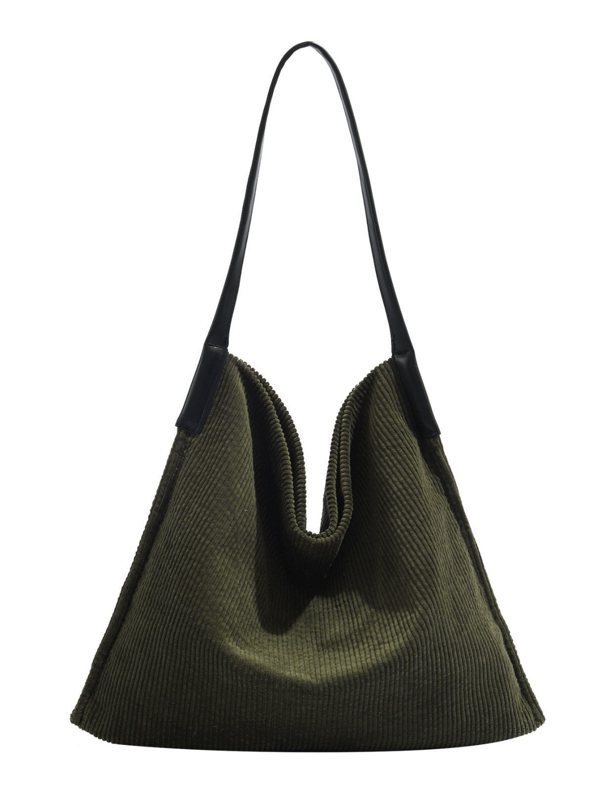 Corduroy large capacity hobo bag, tote bag women, casual commuting shoulder bag large, - WIVAStore