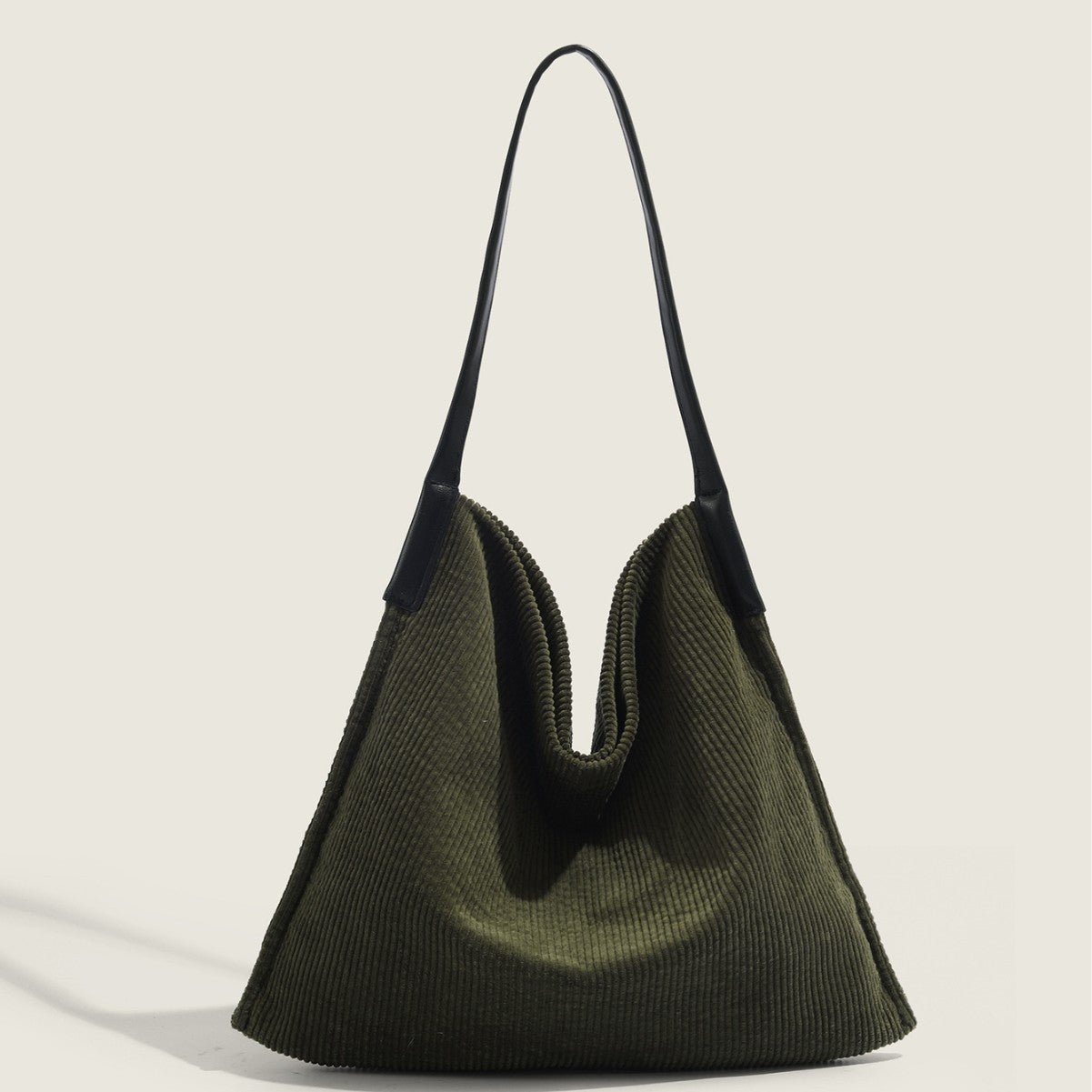 Corduroy large capacity hobo bag, tote bag women, casual commuting shoulder bag large, - WIVAStore