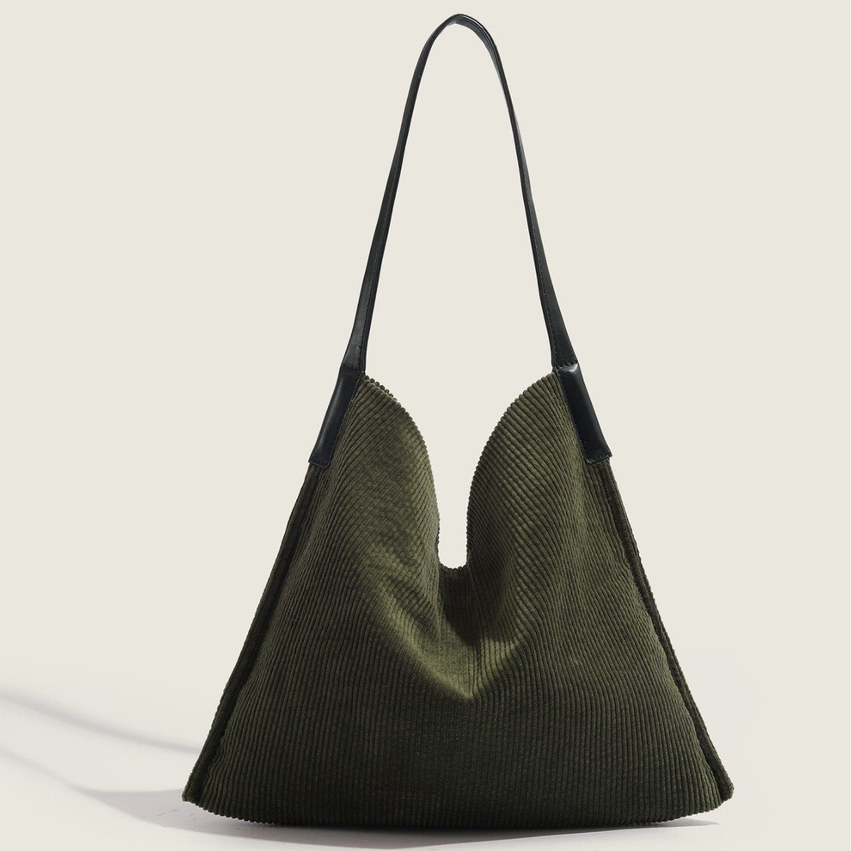 Corduroy large capacity hobo bag, tote bag women, casual commuting shoulder bag large, - WIVAStore
