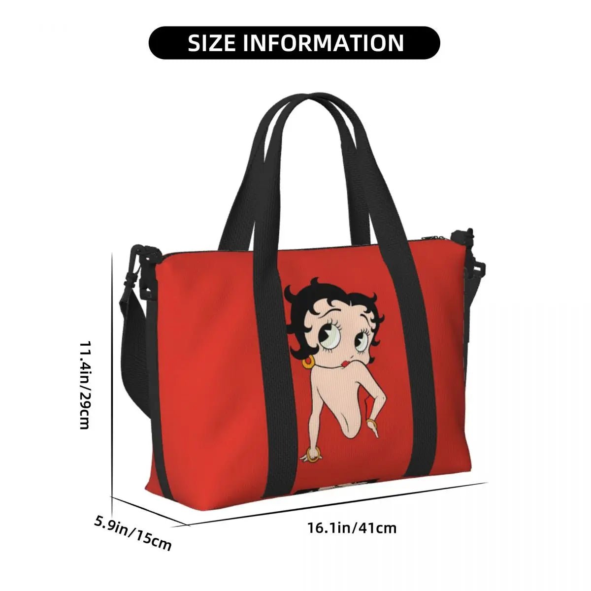 Custom Cartoon Girl B - Bettys Beach Travel Bag - WIVAStore