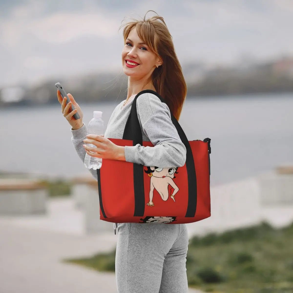 Custom Cartoon Girl B - Bettys Beach Travel Bag - WIVAStore