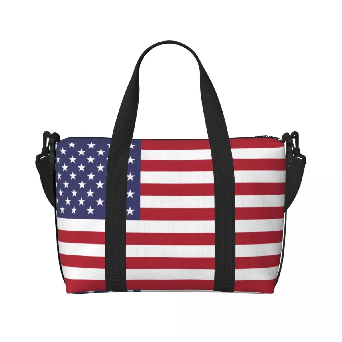 Custom Vintage American Flag Tote Bag - WIVAStore