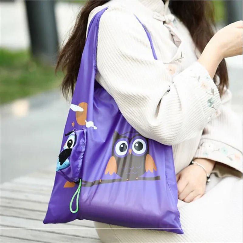 Cute Animal Owl Shape Foldable Shopping Bag - WIVAStore