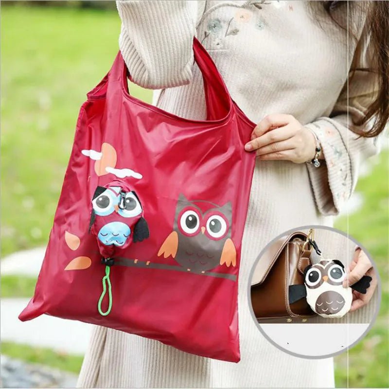 Cute Animal Owl Shape Foldable Shopping Bag - WIVAStore
