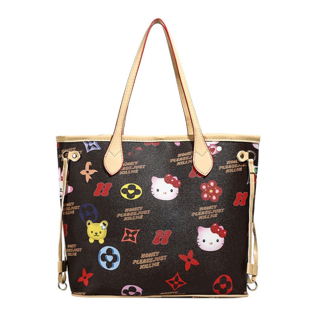 Cute large capacity tote bag, commuter cartoon versatile handbag for women, top handle purse - WIVAStore