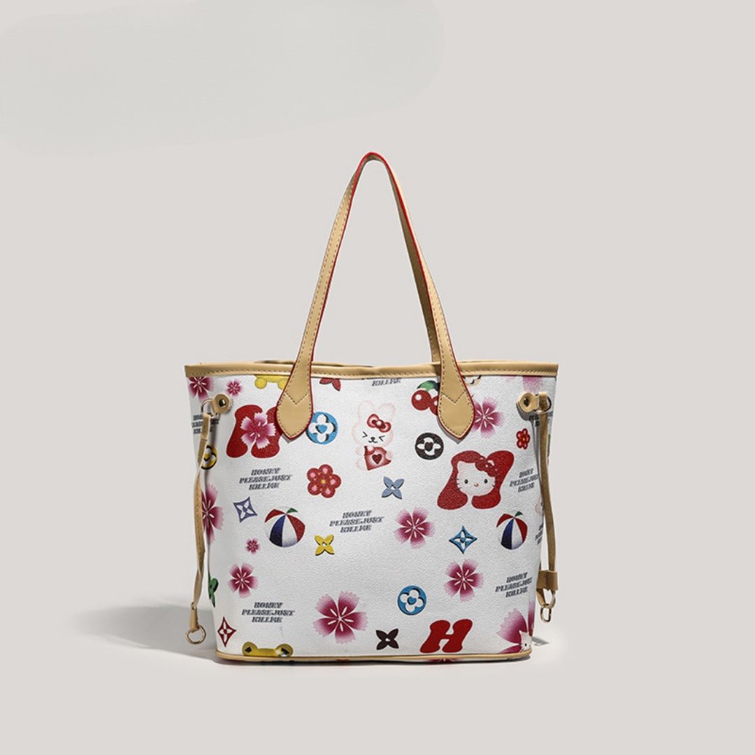Cute large capacity tote bag, commuter cartoon versatile handbag for women, top handle purse - WIVAStore