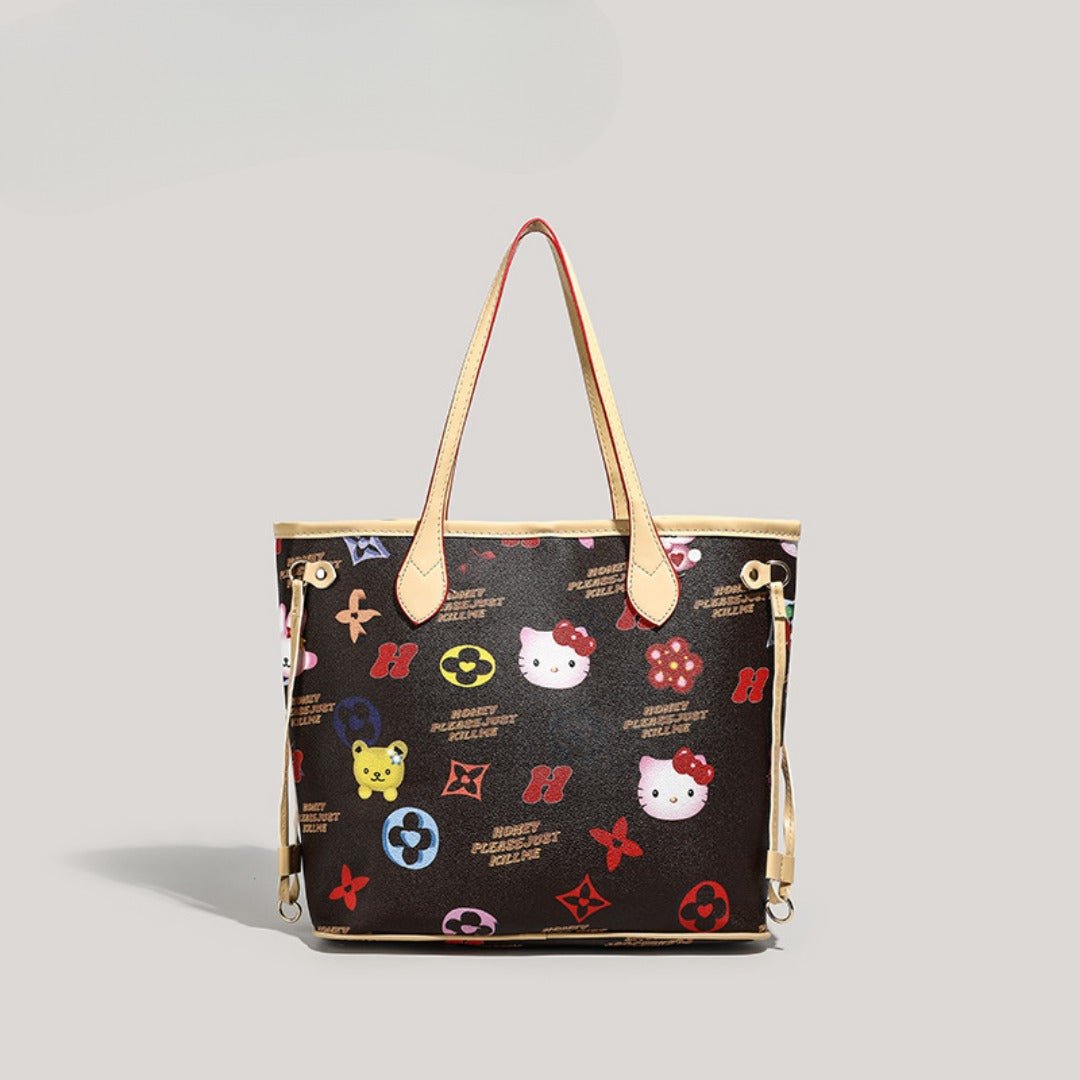 Cute large capacity tote bag, commuter cartoon versatile handbag for women, top handle purse - WIVAStore