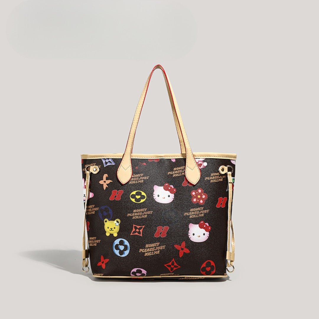 Cute large capacity tote bag, commuter cartoon versatile handbag for women, top handle purse - WIVAStore