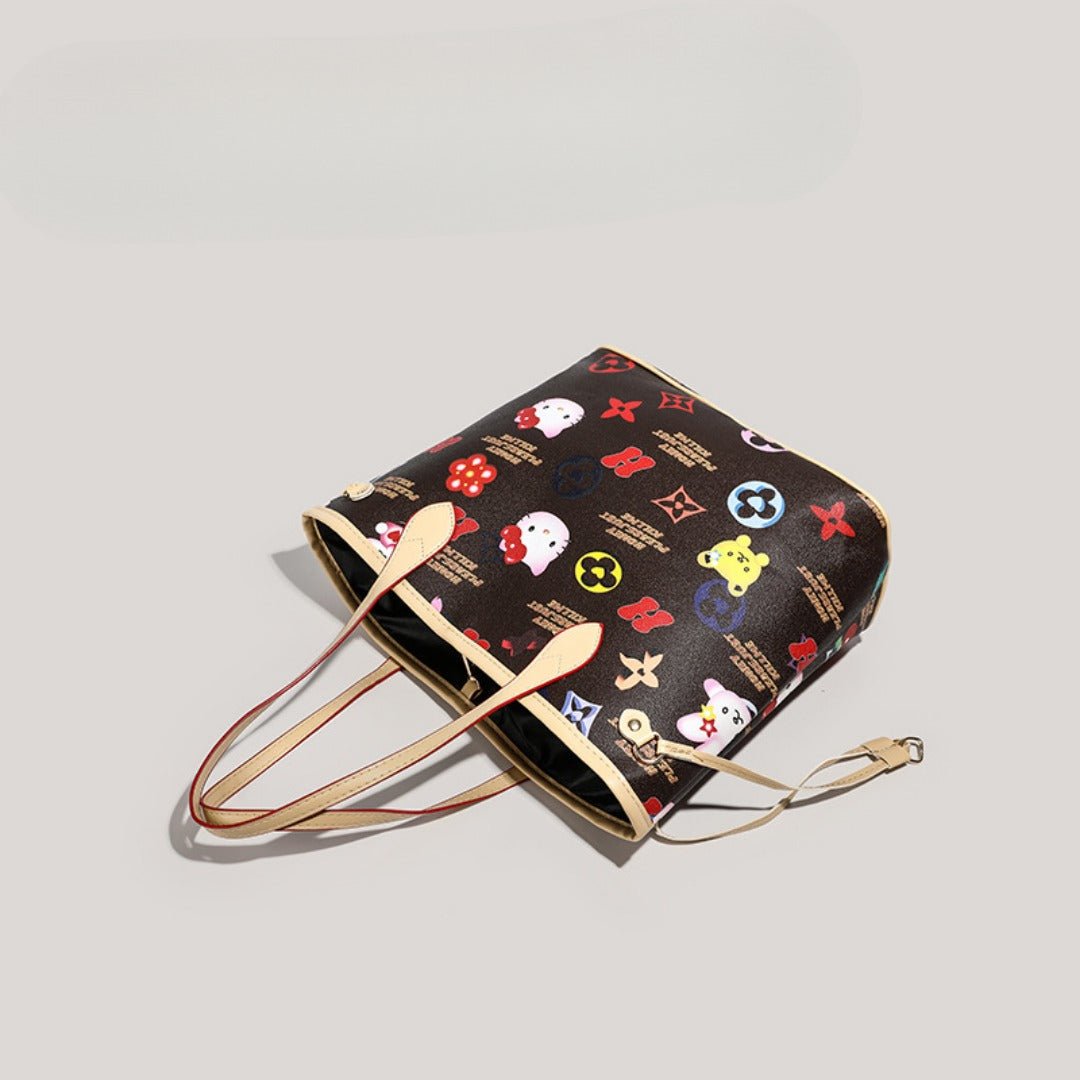 Cute large capacity tote bag, commuter cartoon versatile handbag for women, top handle purse - WIVAStore