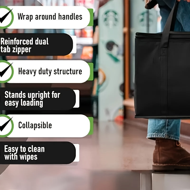 VENO 3-Pack Heavy Duty Reusable Grocery Shopping Bags