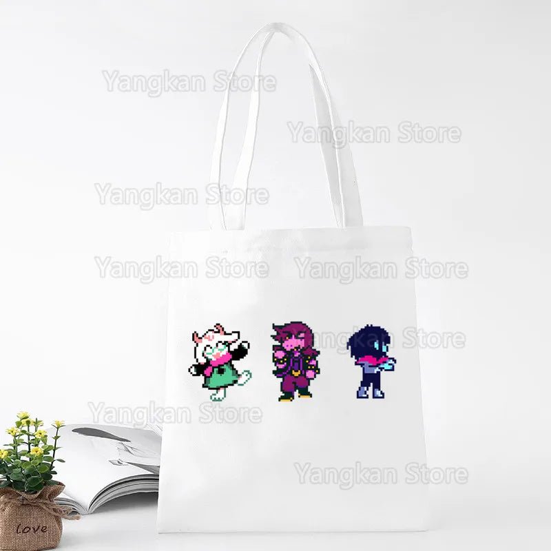 Deltarune Eco Canvas Cotton Shopper Bolsas De Tela Bag - WIVAStore