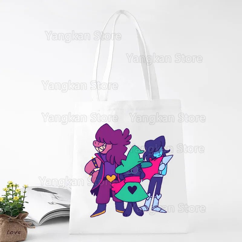 Deltarune Eco Canvas Cotton Shopper Bolsas De Tela Bag - WIVAStore
