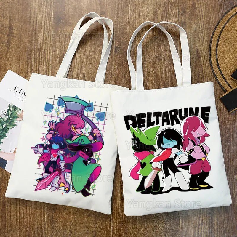 Deltarune Eco Canvas Cotton Shopper Bolsas De Tela Bag - WIVAStore