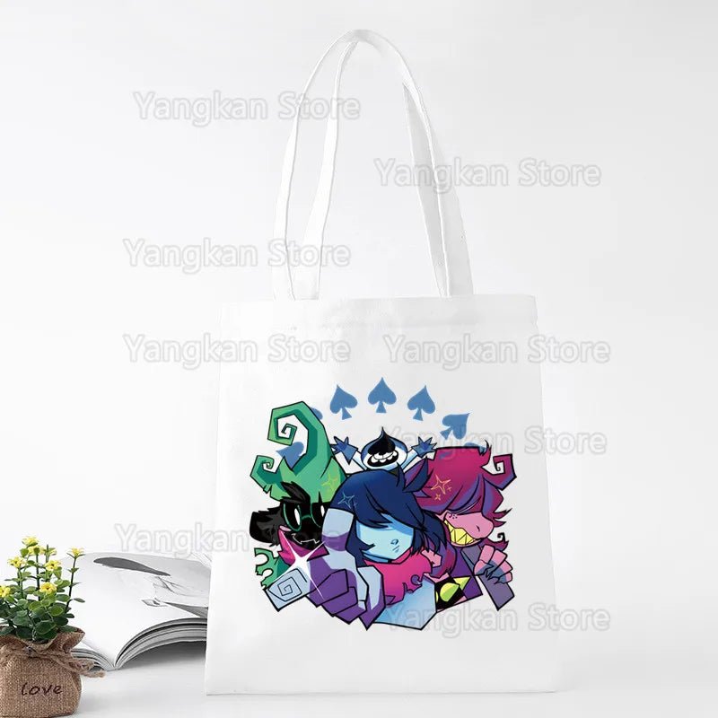 Deltarune Eco Canvas Cotton Shopper Bolsas De Tela Bag - WIVAStore