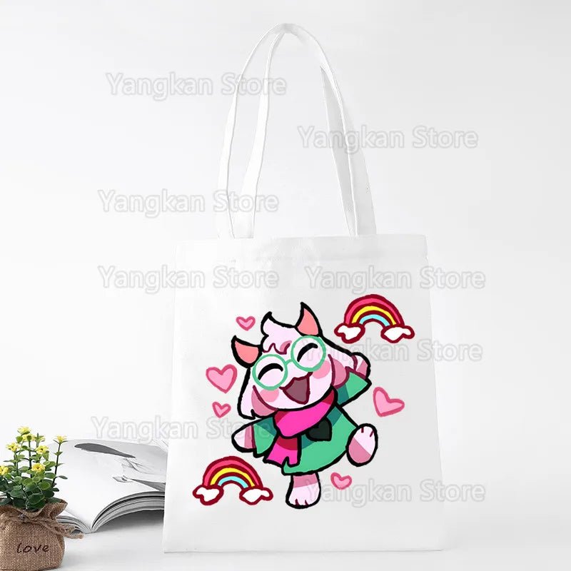 Deltarune Eco Canvas Cotton Shopper Bolsas De Tela Bag - WIVAStore