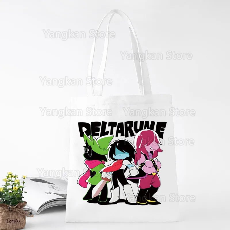 Deltarune Eco Canvas Cotton Shopper Bolsas De Tela Bag - WIVAStore