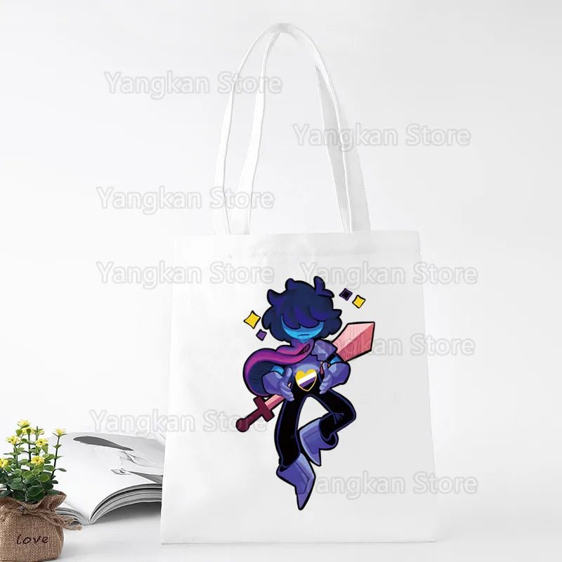 Deltarune Eco Canvas Cotton Shopper Bolsas De Tela Bag - WIVAStore
