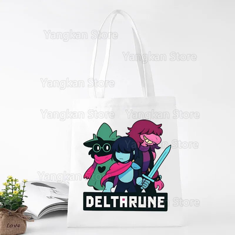 Deltarune Eco Canvas Cotton Shopper Bolsas De Tela Bag - WIVAStore