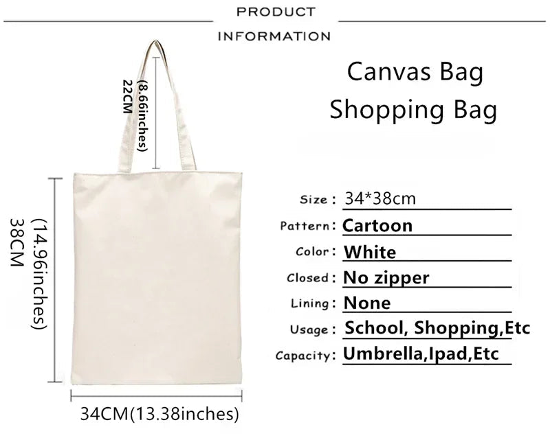 Deltarune Eco Canvas Cotton Shopper Bolsas De Tela Bag - WIVAStore