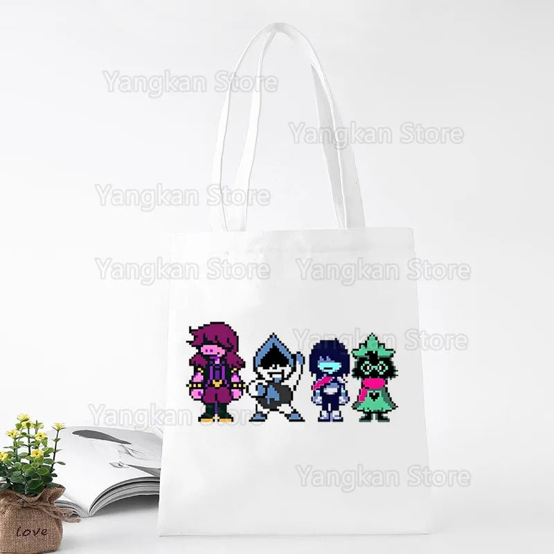 Deltarune Eco Canvas Cotton Shopper Bolsas De Tela Bag - WIVAStore
