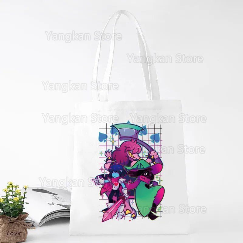 Deltarune Eco Canvas Cotton Shopper Bolsas De Tela Bag - WIVAStore