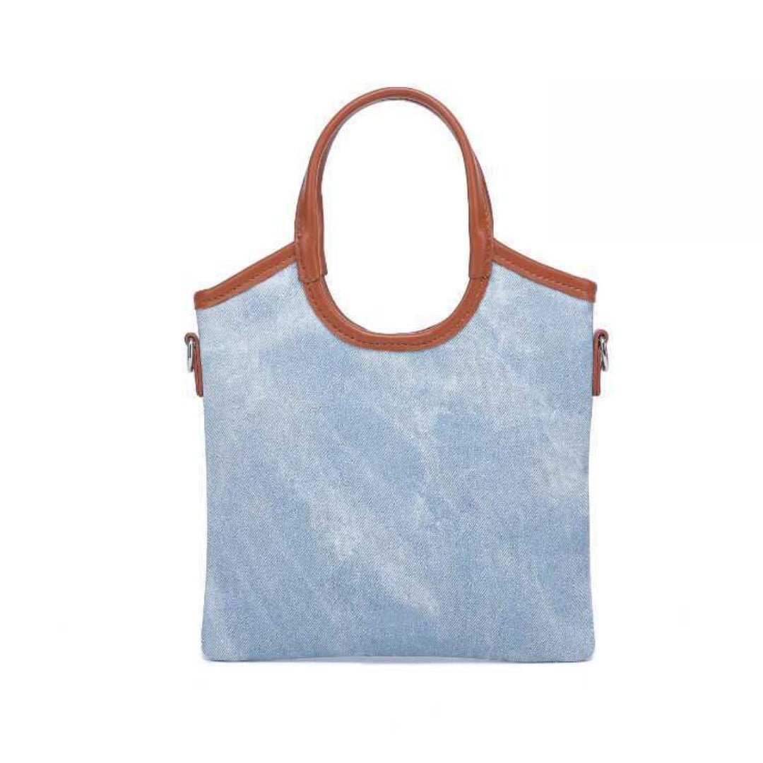 Denim Tote Bag, Women's Fashion Versatile Shoulder bag, Crossbody tote bag, Casual commuter tote bag - WIVAStore