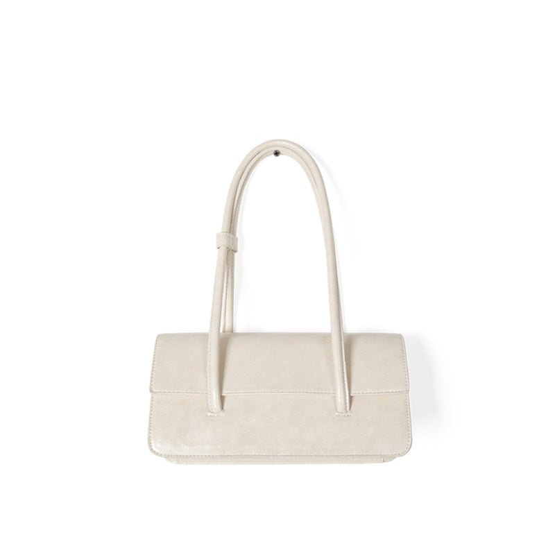 Design oil wax leather shoulder armpit bag, stylish tote bag, top handle purse for women - WIVAStore