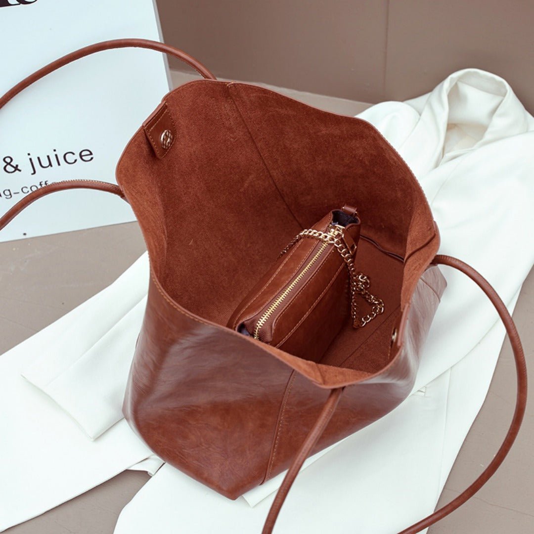 Design women's large capacity tote purse, vintage commuter shoulder bag, versatile underarm tote bag, top handle purse - WIVAStore