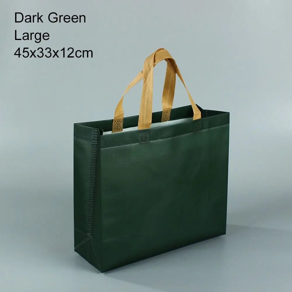 Durable Water Resistant Green Blue Non Woven Tote Handbag Ecobag Gift Bag Eco Grocery Bag - WIVAStore