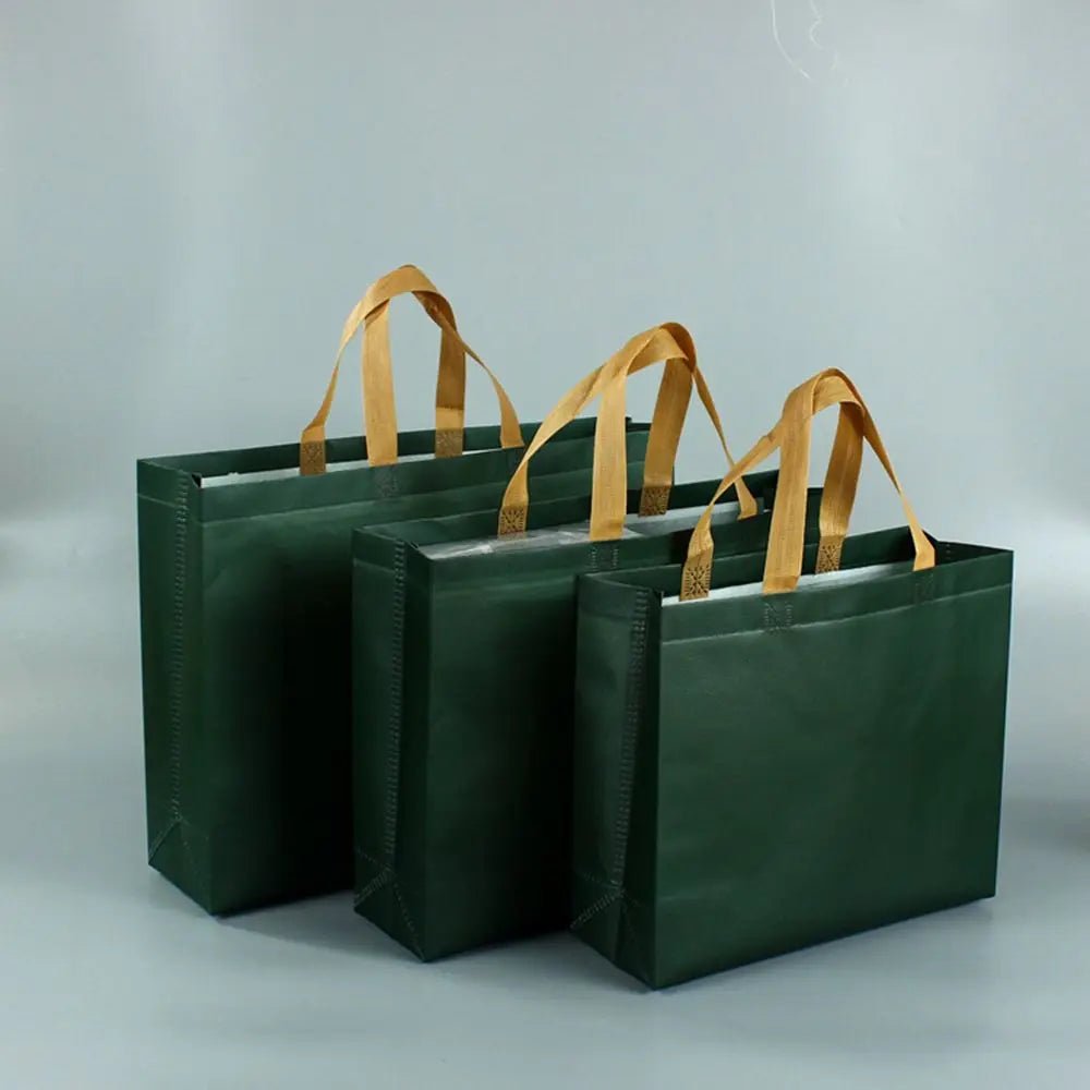 Durable Water Resistant Green Blue Non Woven Tote Handbag Ecobag Gift Bag Eco Grocery Bag - WIVAStore