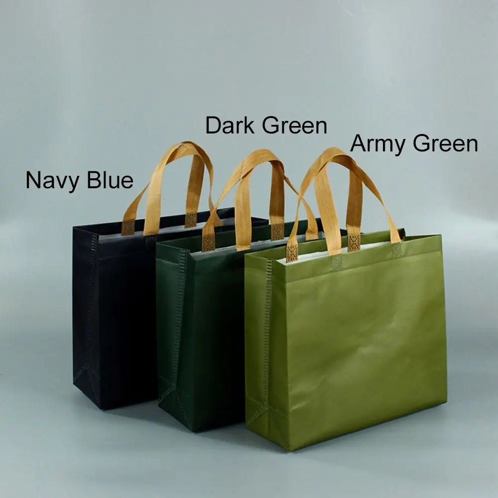 Durable Water Resistant Green Blue Non Woven Tote Handbag Ecobag Gift Bag Eco Grocery Bag - WIVAStore