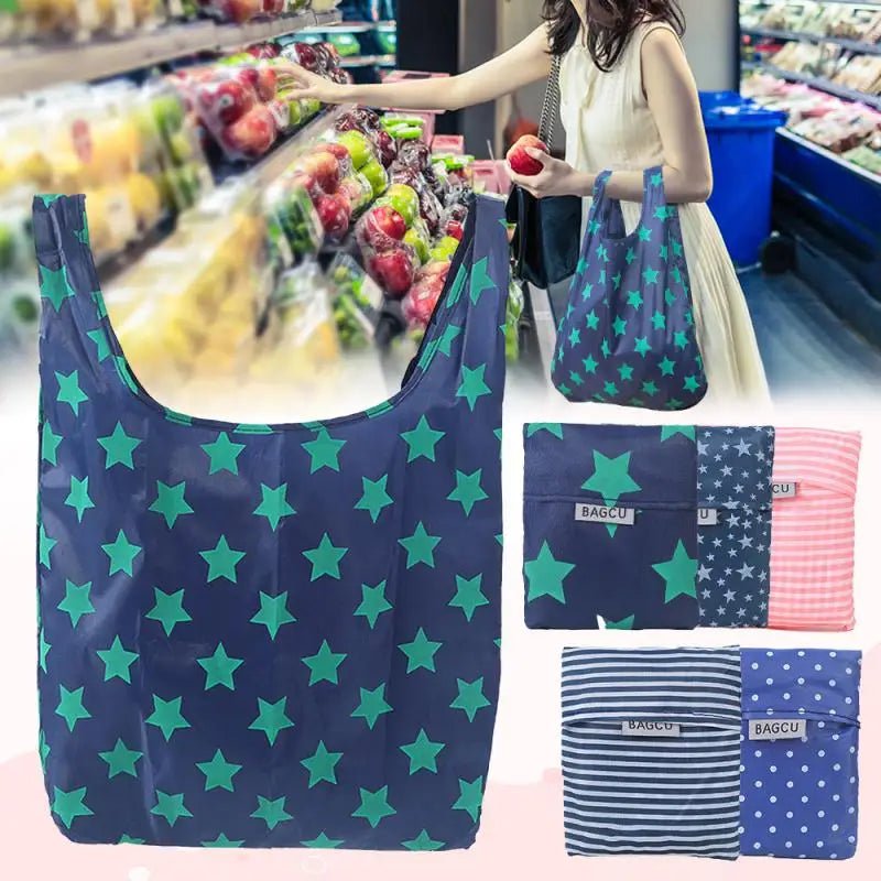 Foldable Supermarket Shop Bag - Reusable Eco-Friendly Tote - WIVAStore