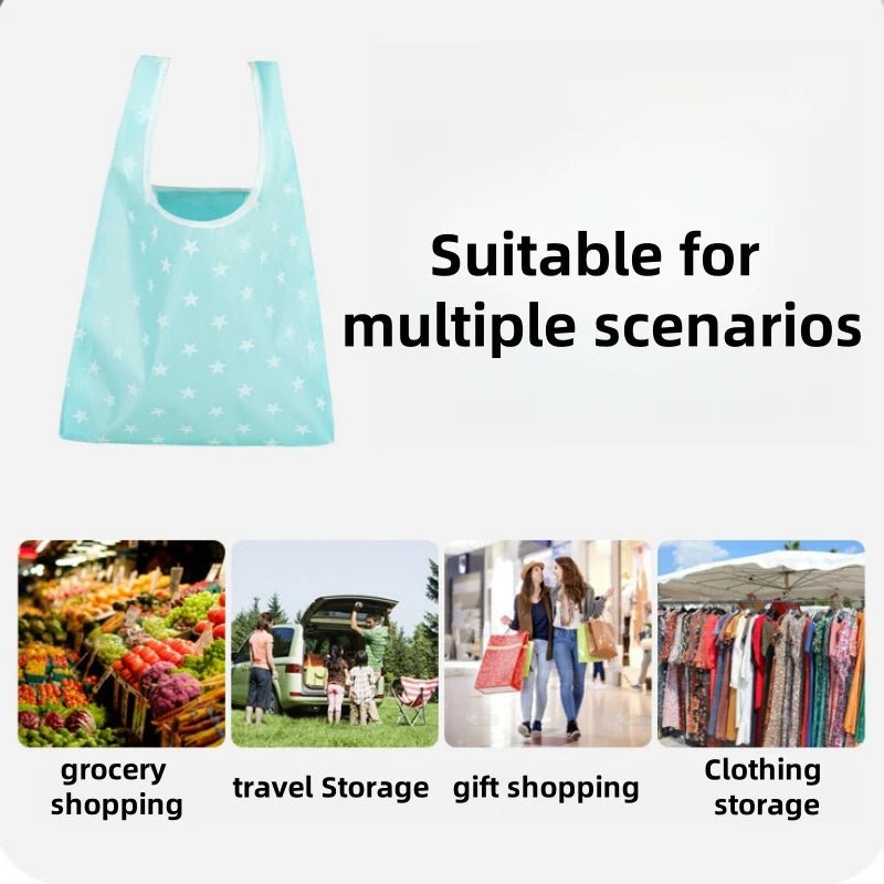 Foldable Supermarket Shop Bag - Reusable Eco-Friendly Tote - WIVAStore