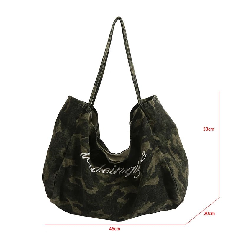 Eco - Friendly Canvas Shoulder Bag – Versatile Camouflage Tote - WIVAStore