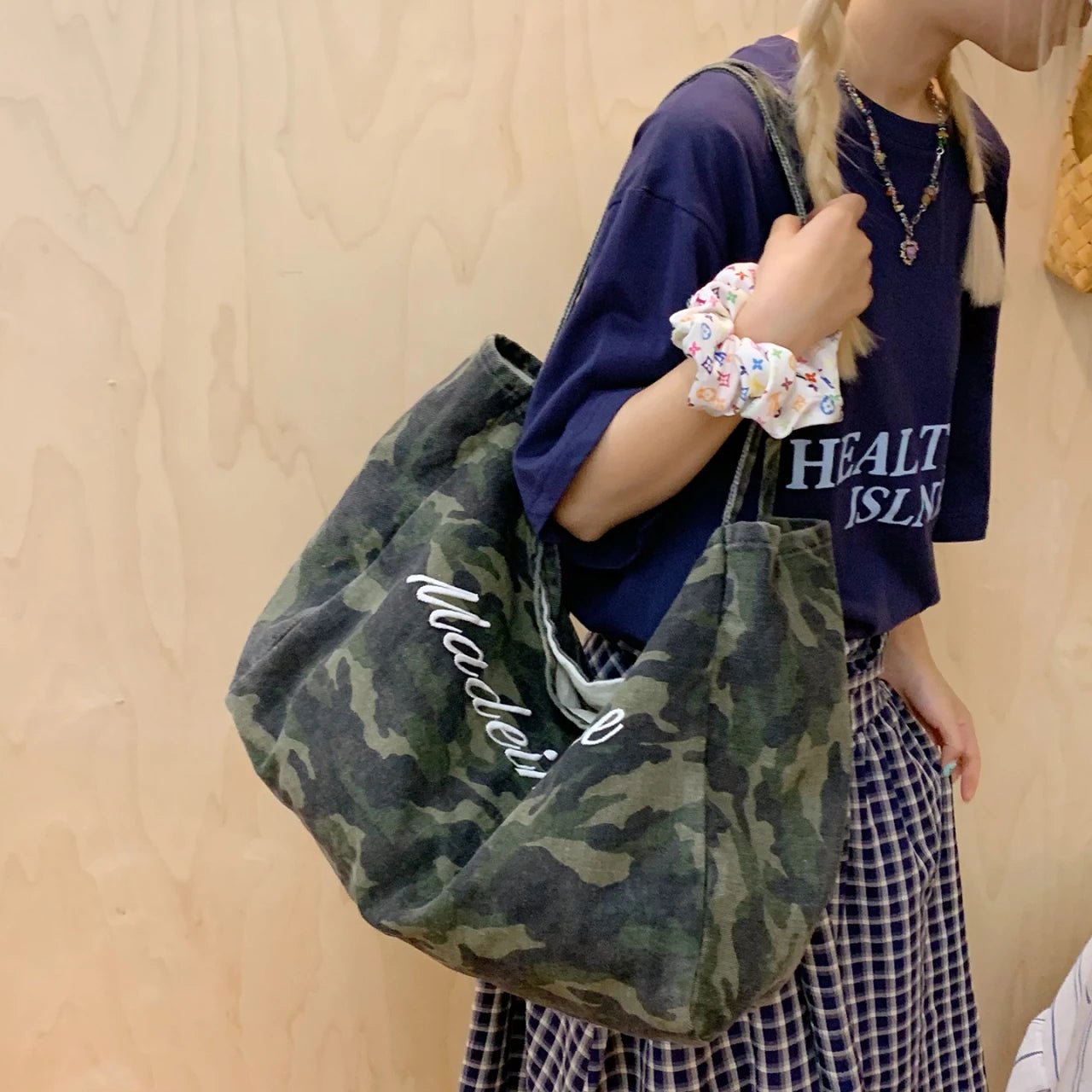 Eco - Friendly Canvas Shoulder Bag – Versatile Camouflage Tote - WIVAStore
