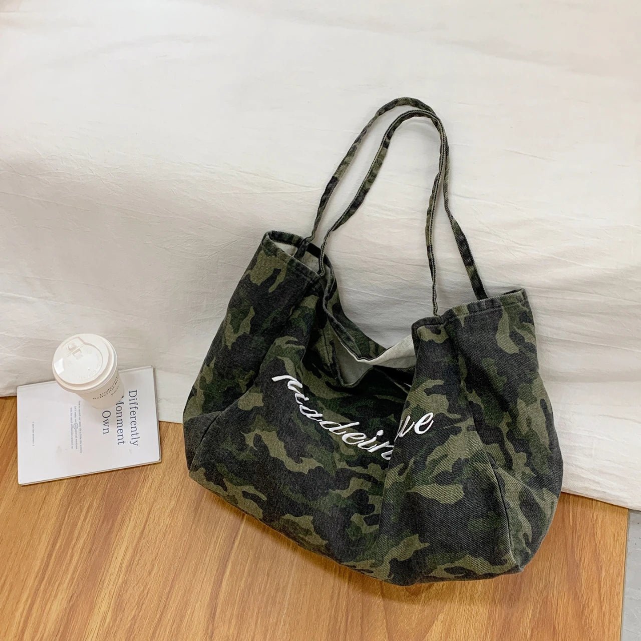 Eco - Friendly Canvas Shoulder Bag – Versatile Camouflage Tote - WIVAStore