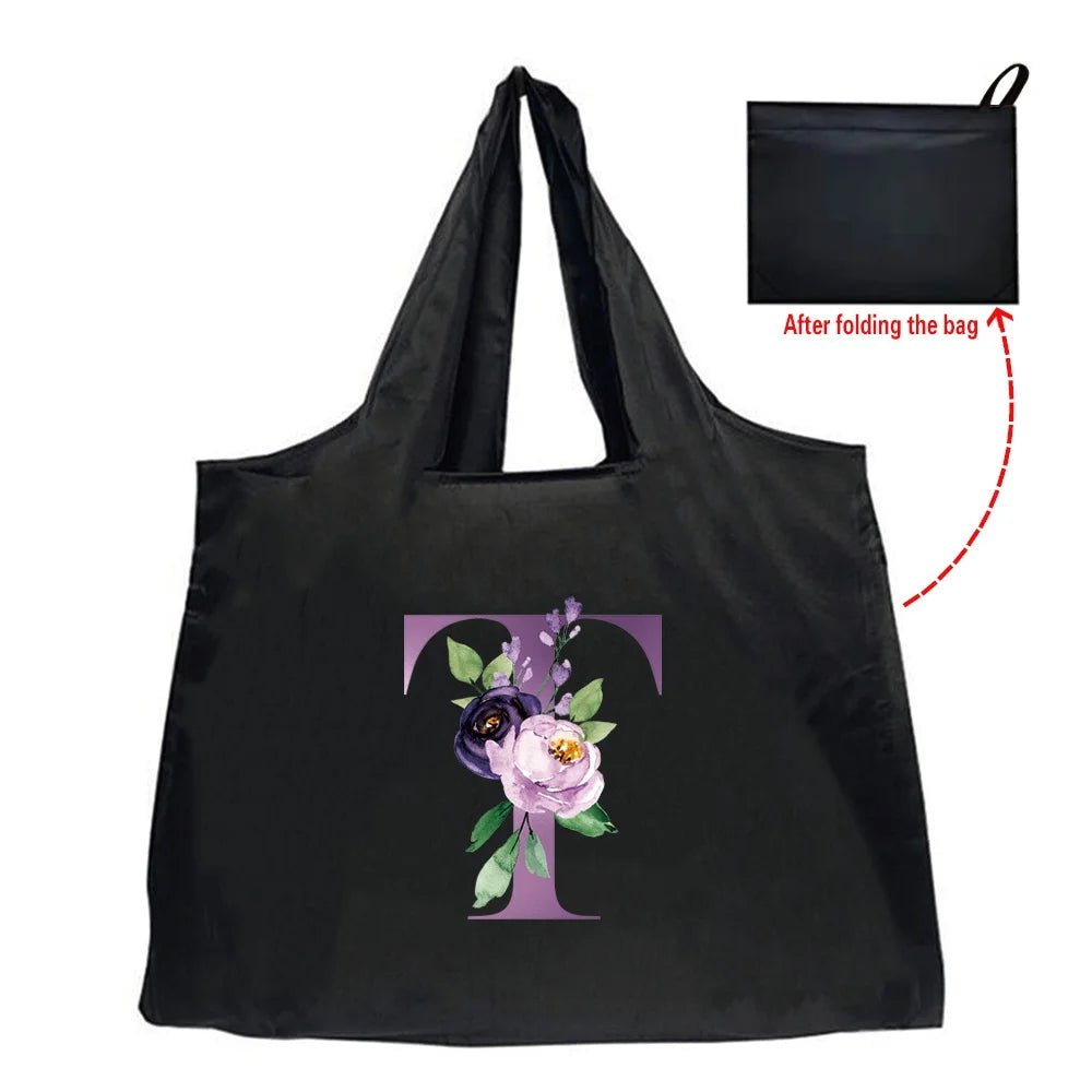 Eco - Friendly Shopping Bag - Purple Letter Series - WIVAStore