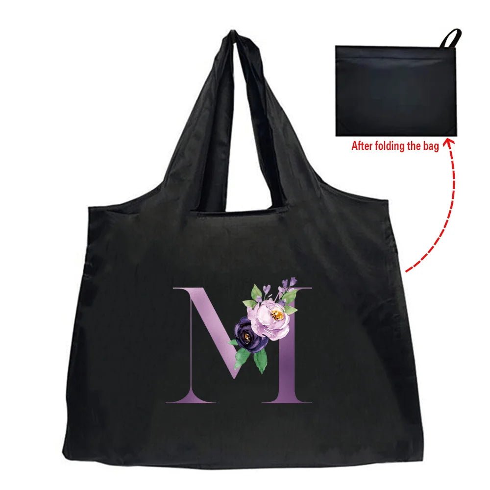 Eco - Friendly Shopping Bag - Purple Letter Series - WIVAStore