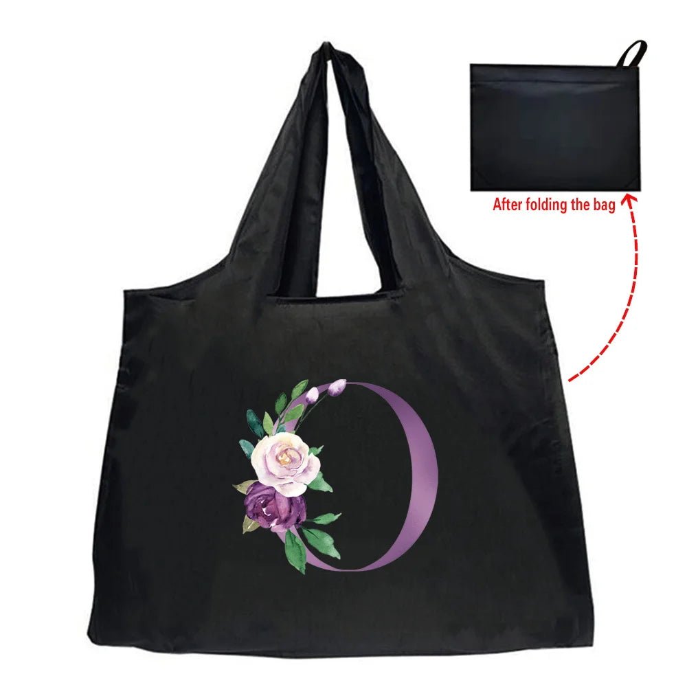 Eco - Friendly Shopping Bag - Purple Letter Series - WIVAStore