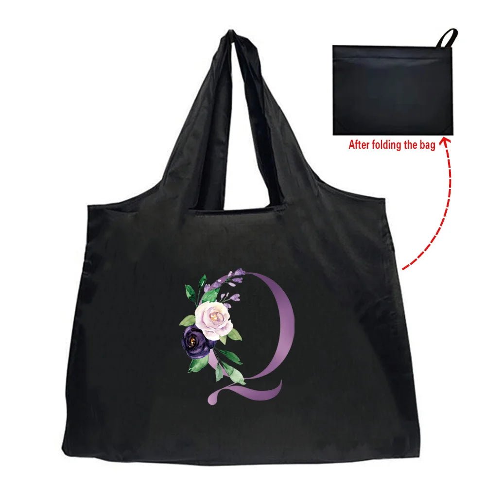 Eco - Friendly Shopping Bag - Purple Letter Series - WIVAStore