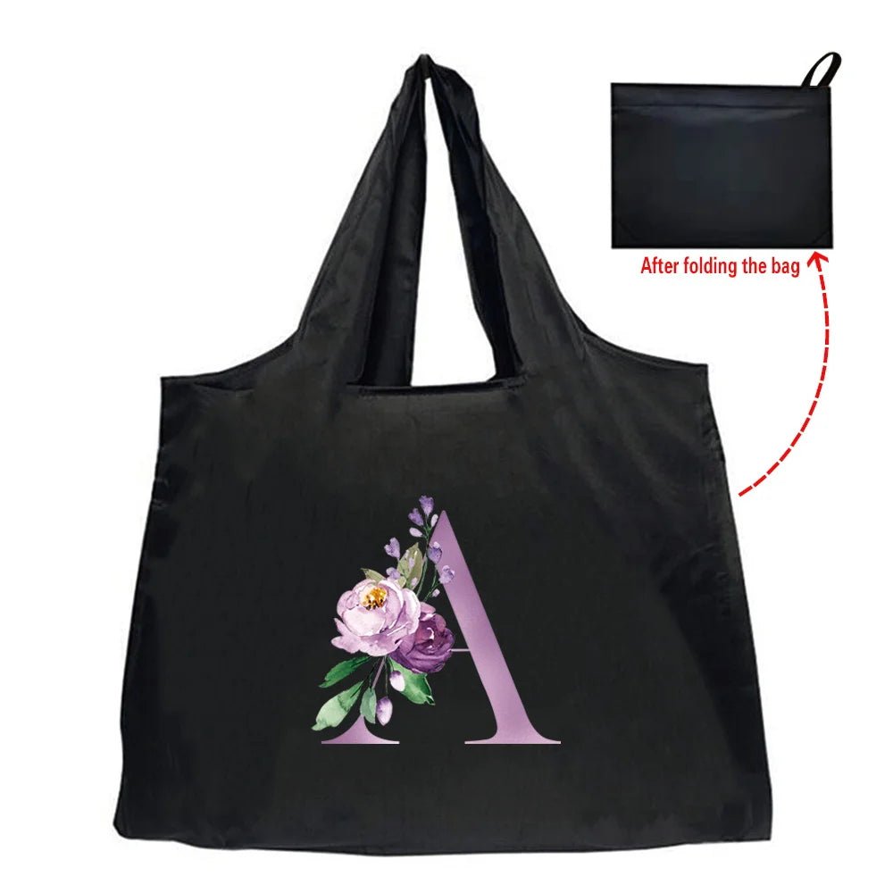 Eco - Friendly Shopping Bag - Purple Letter Series - WIVAStore