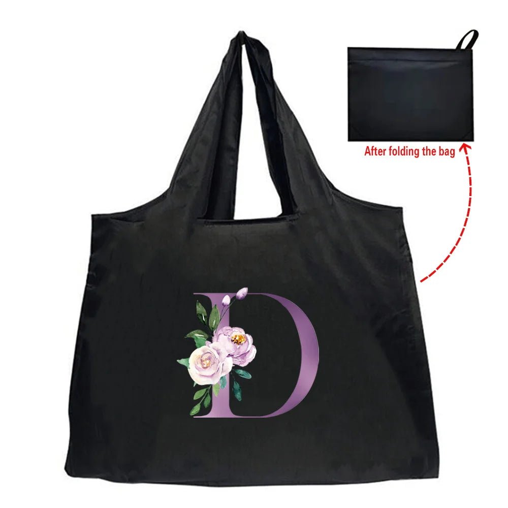 Eco - Friendly Shopping Bag - Purple Letter Series - WIVAStore