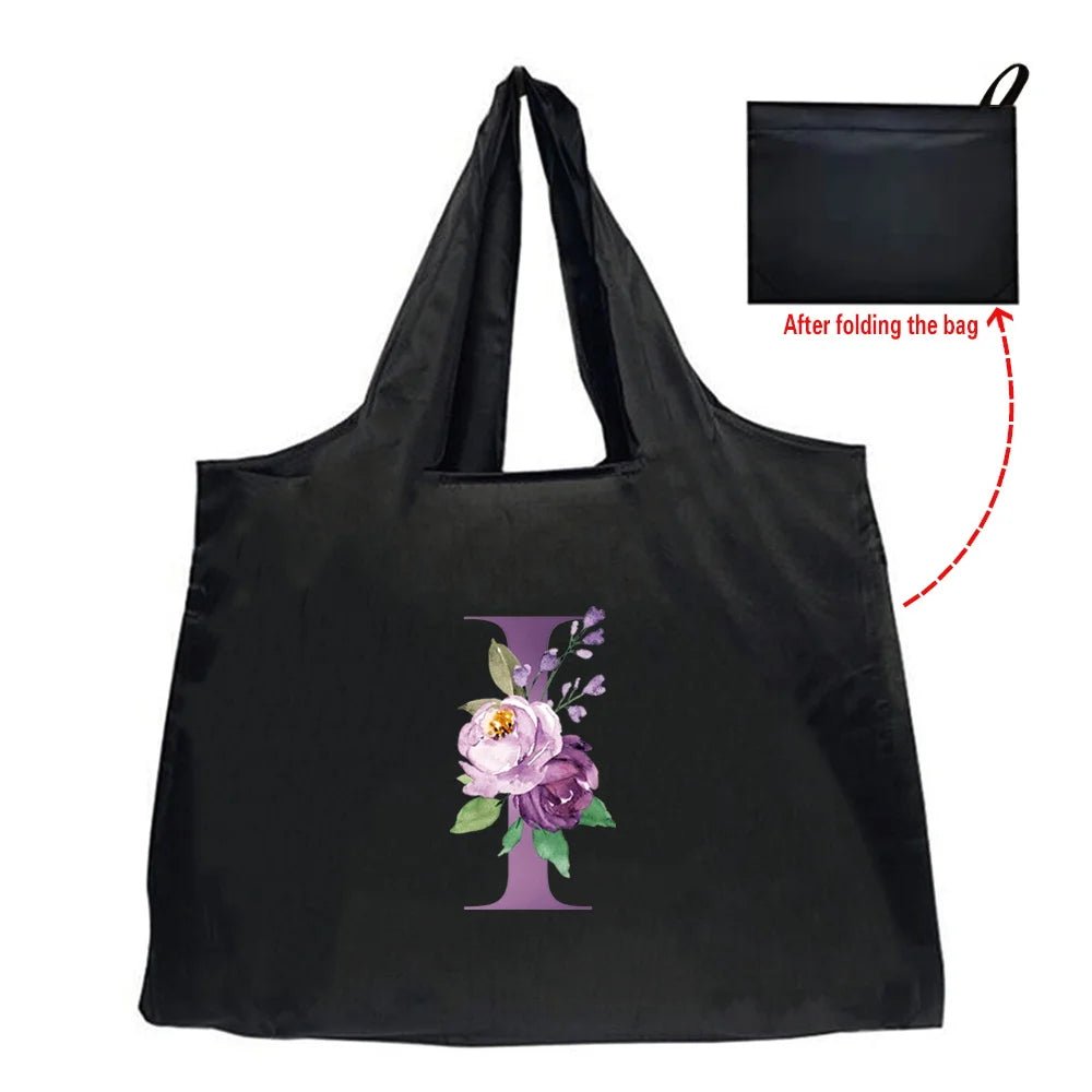 Eco - Friendly Shopping Bag - Purple Letter Series - WIVAStore