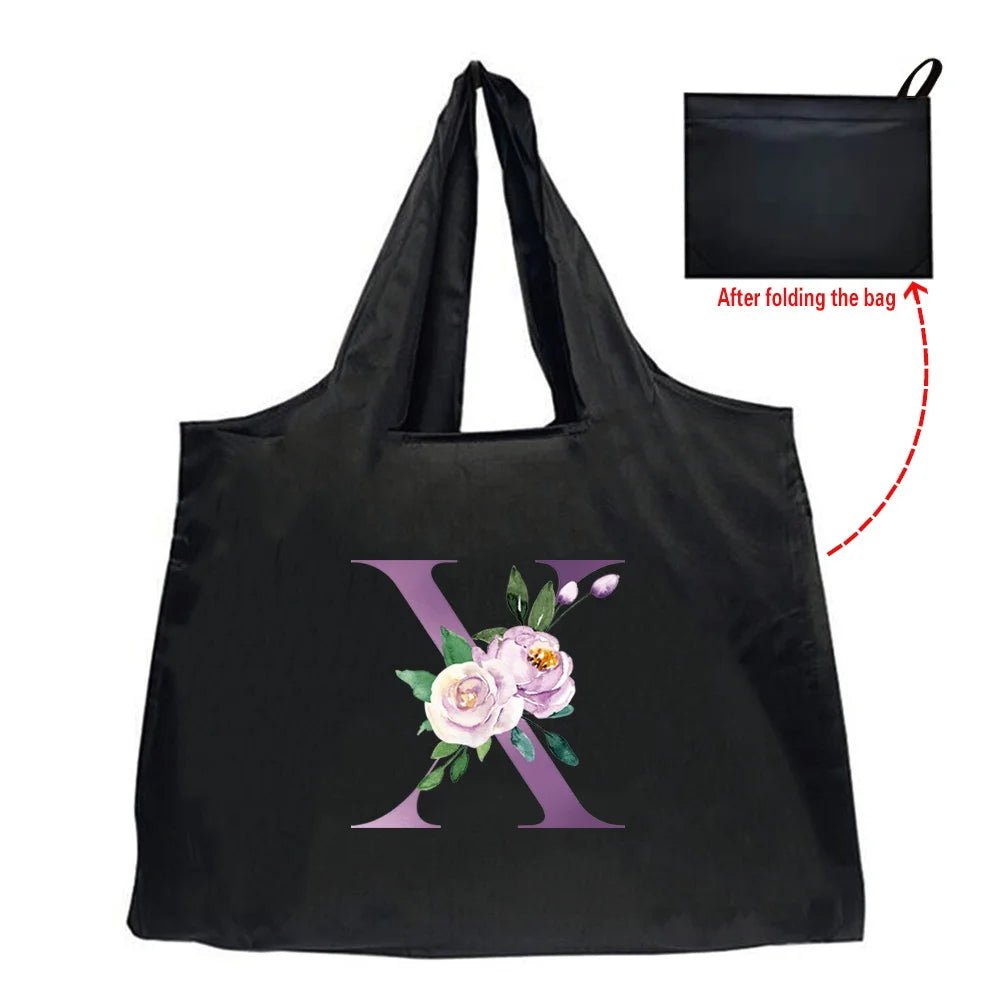 Eco - Friendly Shopping Bag - Purple Letter Series - WIVAStore