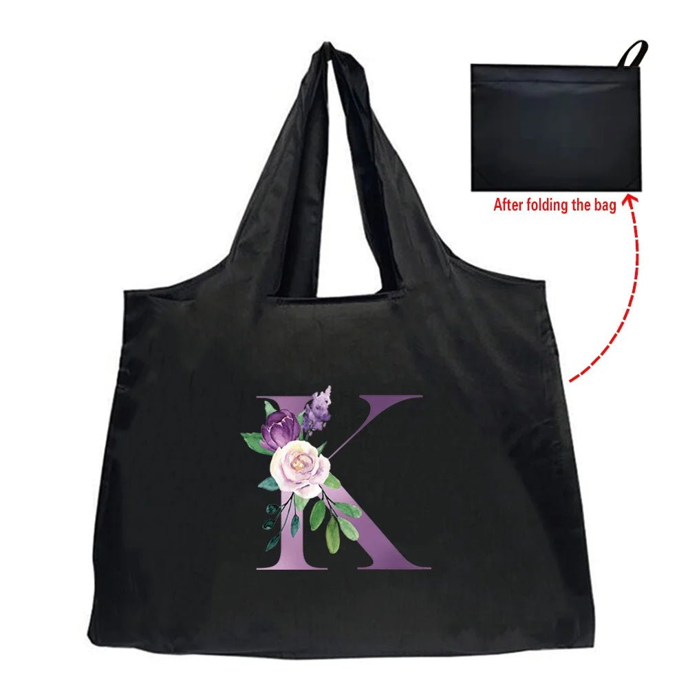 Eco - Friendly Shopping Bag - Purple Letter Series - WIVAStore