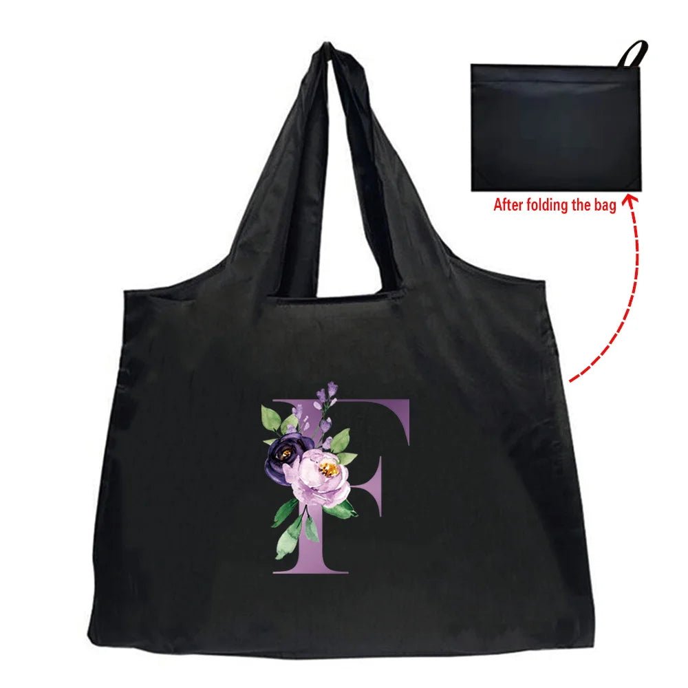 Eco - Friendly Shopping Bag - Purple Letter Series - WIVAStore